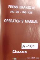 Amada-Amada ZII RG-24 & RG-125, Press Brake, Install Control Operations & Maint Manual-RG-125-RG-25-Z2-ZII-01